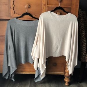 TWO Lululemon poncho sweater one cream, one grey